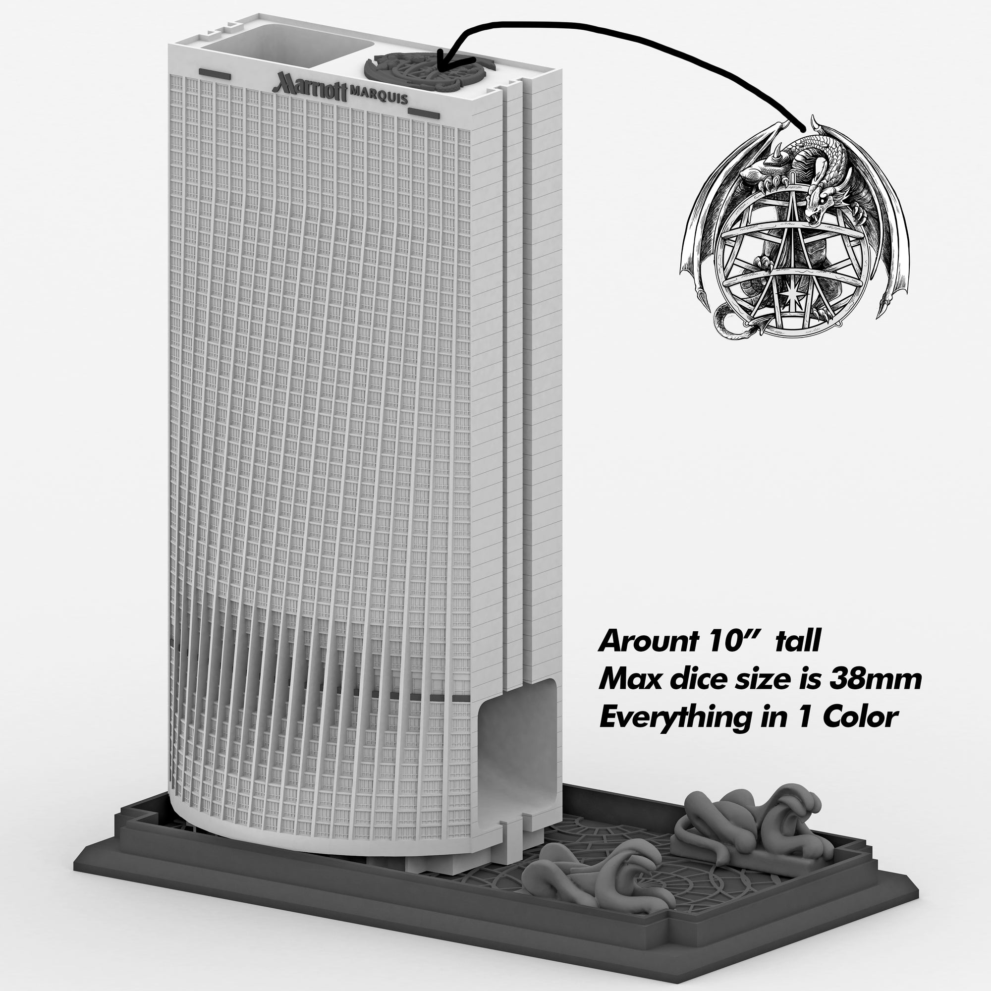 Large 10inch Marriott x DDH Dice tower DnD (pre-Order)