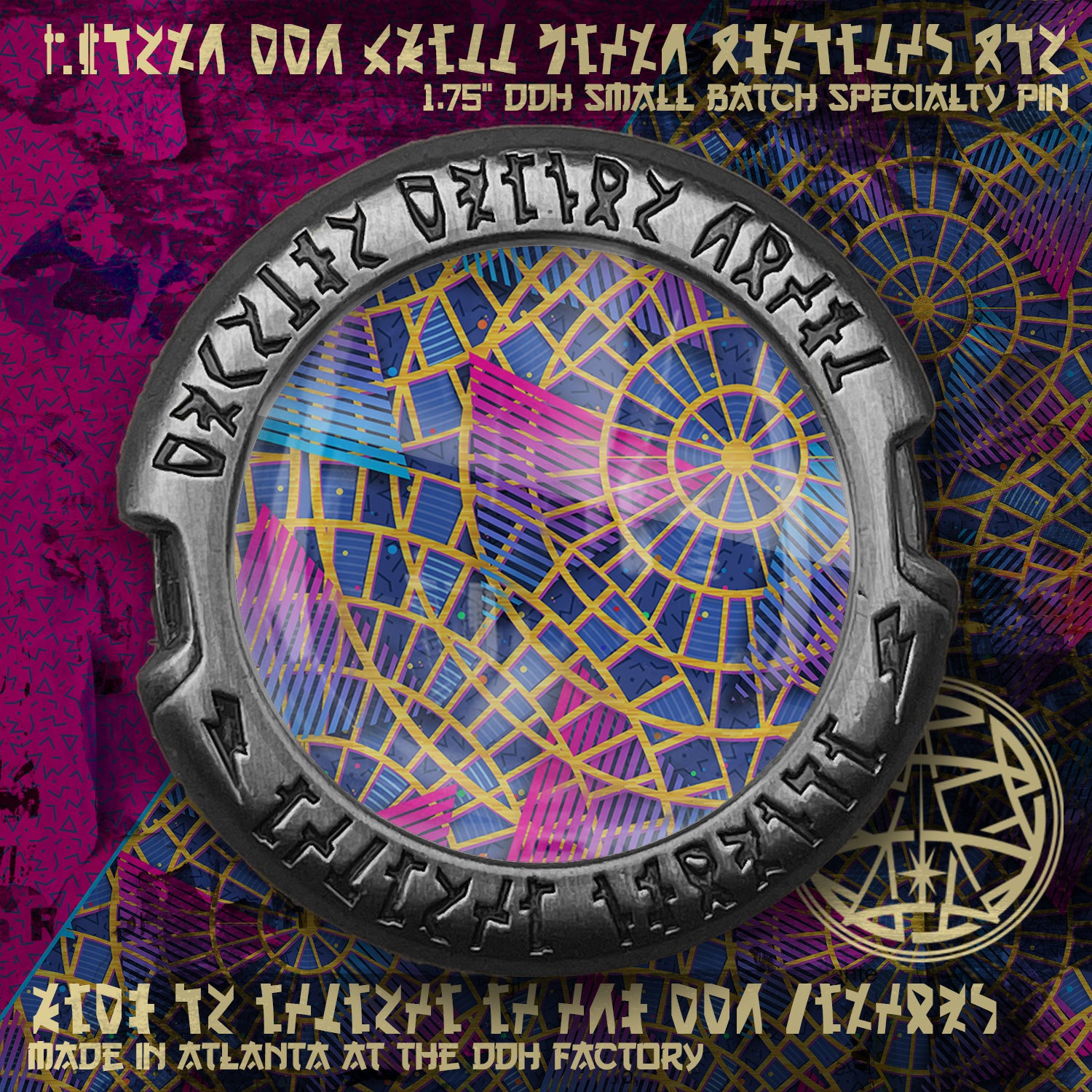 80s carpet DDH made Printed Pin