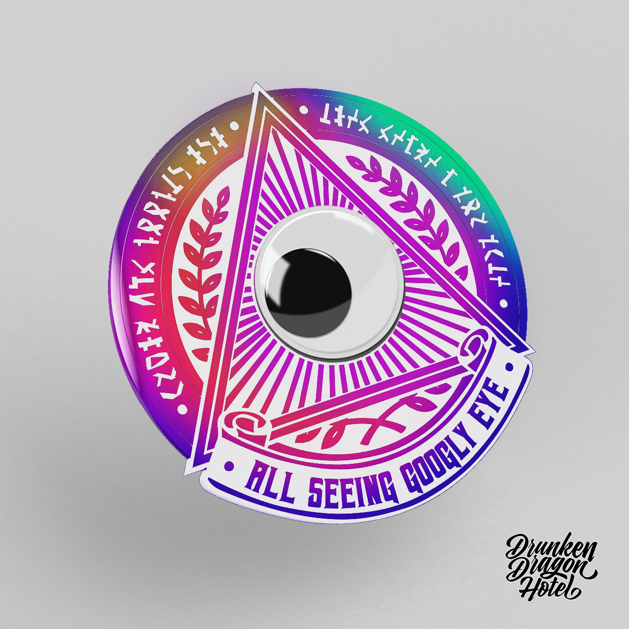 All Seeing Googly Eye Rainbow Pin Con-Cult!