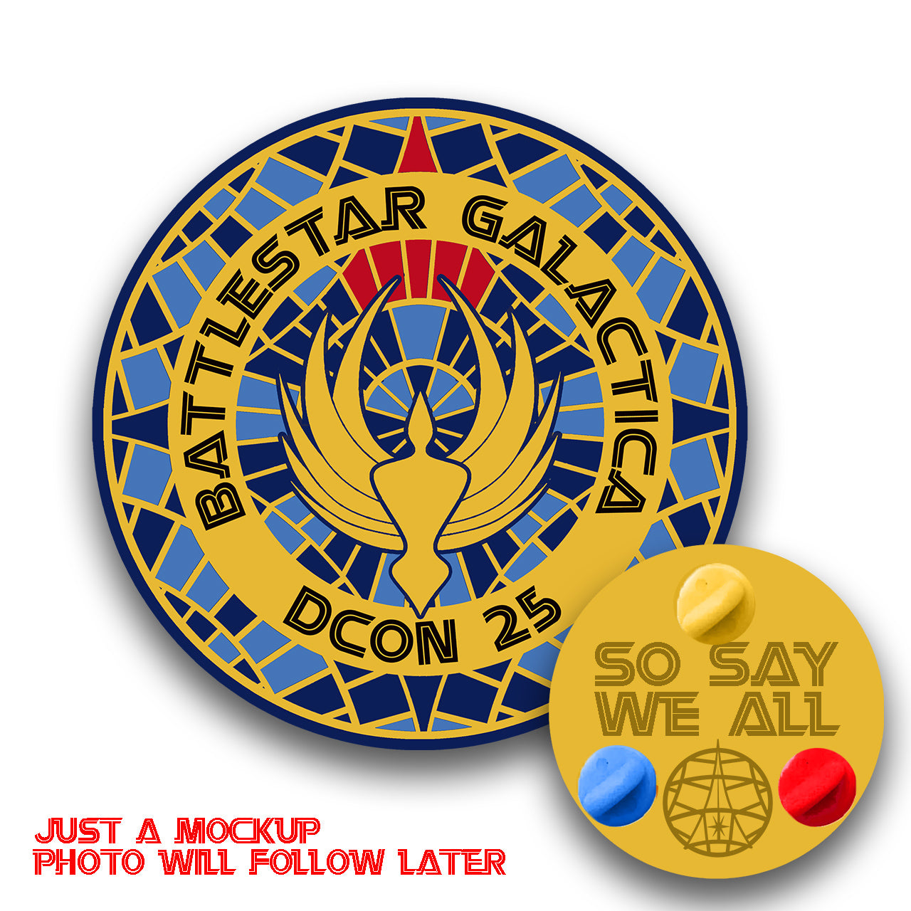 BSG Battlestar Galactica Carpet DDH DCON 1.5" Pin