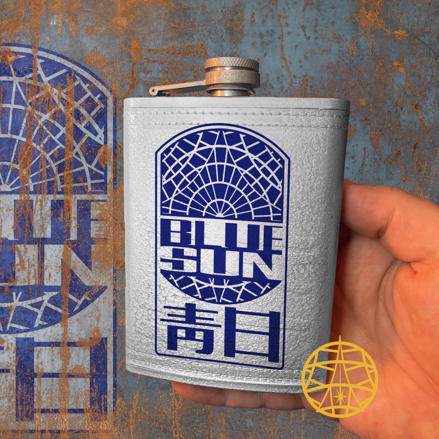 Blue Sun Flask Weathered by DDH