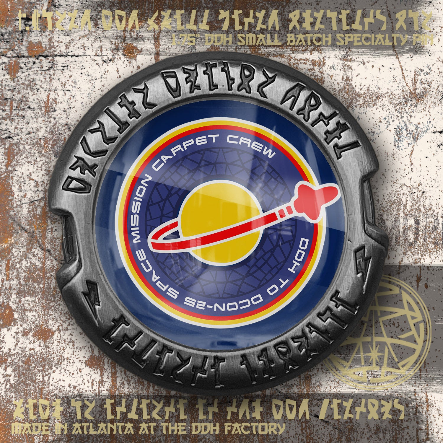 Carpet Space Mission DDH made Printed Pin