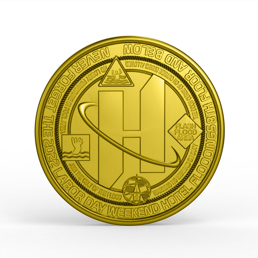 8th floor and below Flooding Coin Red/Gold