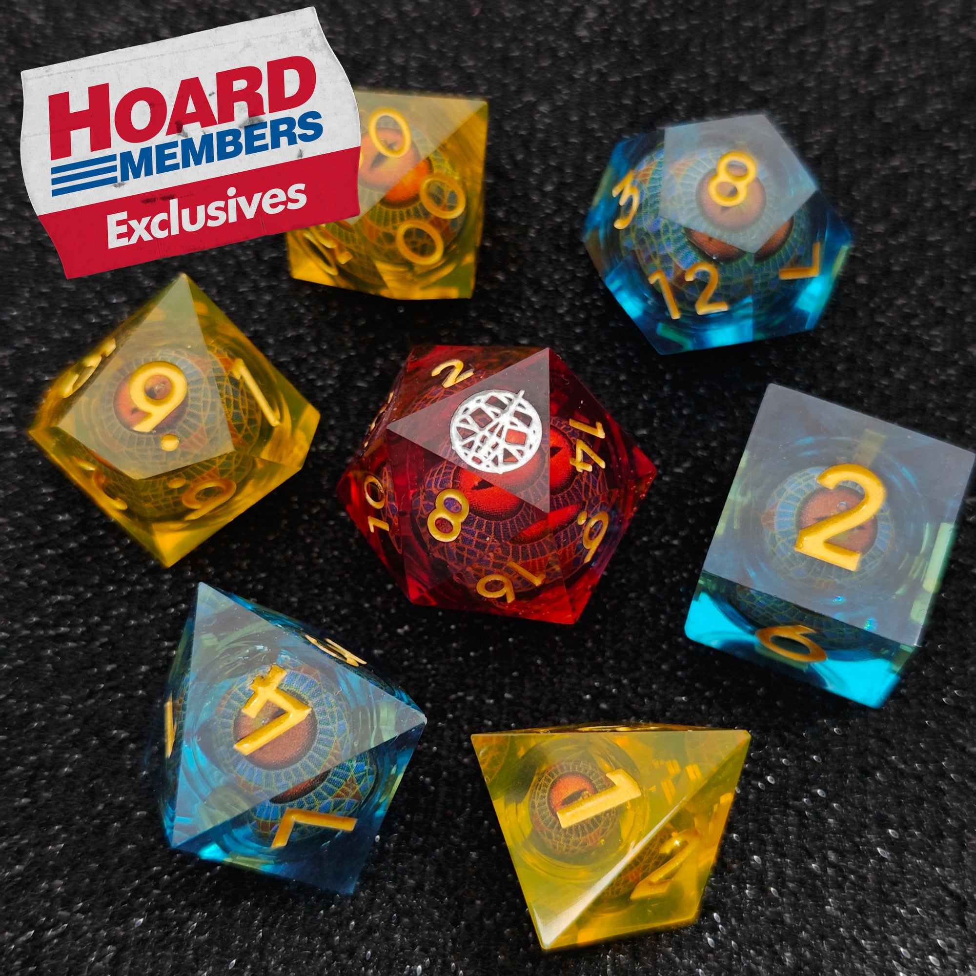 COLOR EDITION 7PCS Set Dice Moving Marriott Carpet Eye DnD