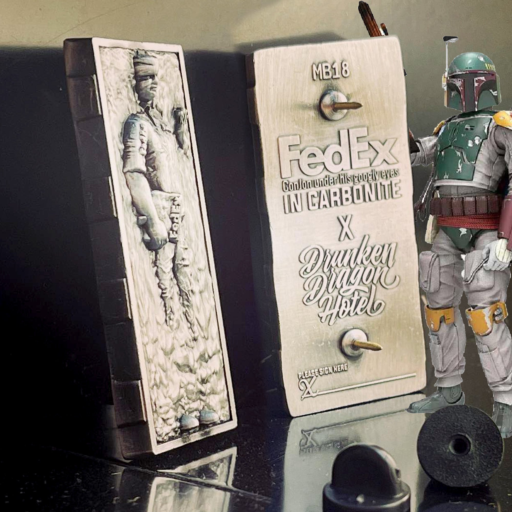 Con Jon in Carbonite Pin 2" Carbonite Color