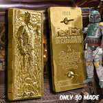 Con Jon in Carbonite Pin 2" Polished Gold only 30
