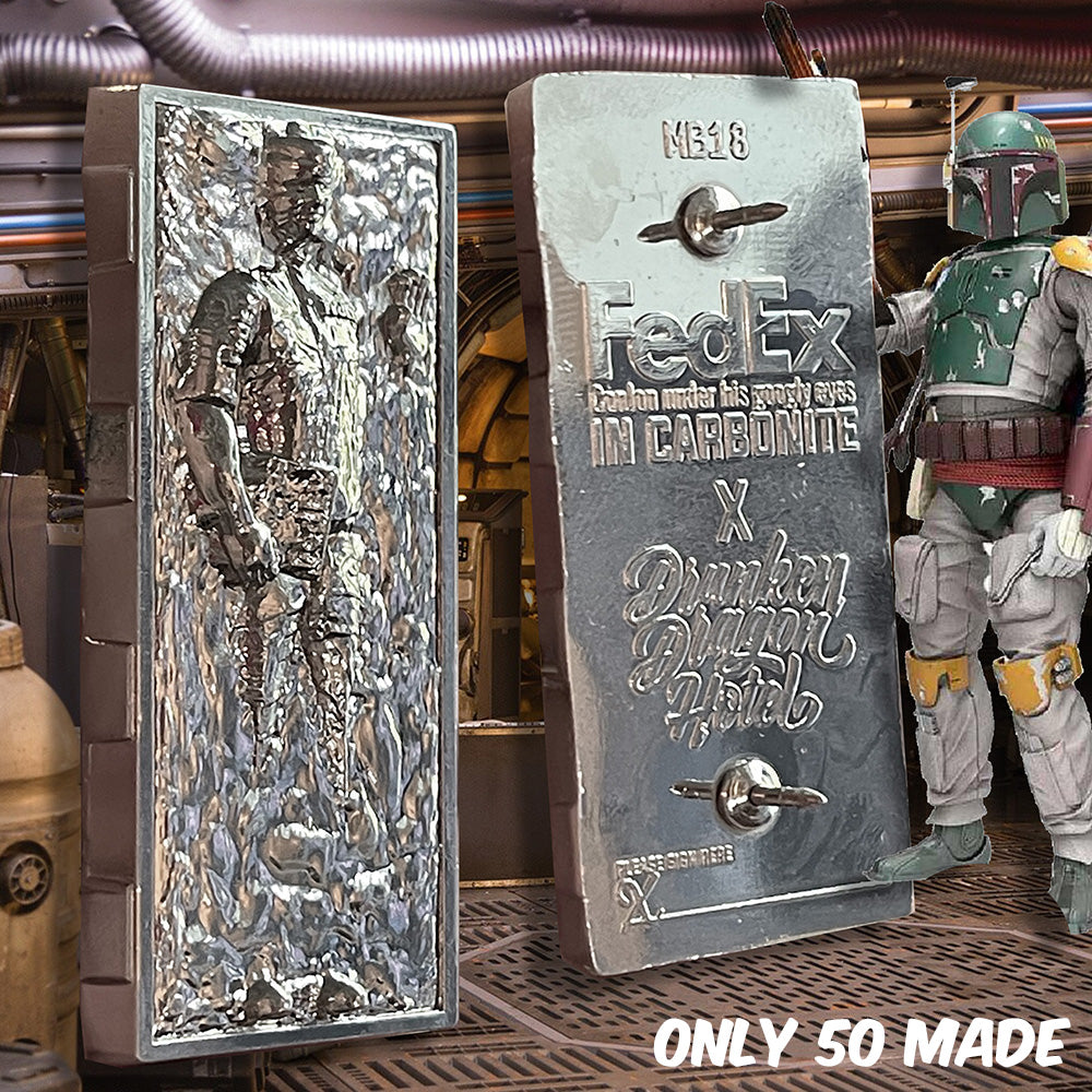 Con Jon in Carbonite Pin 2" Polished Silver only 50