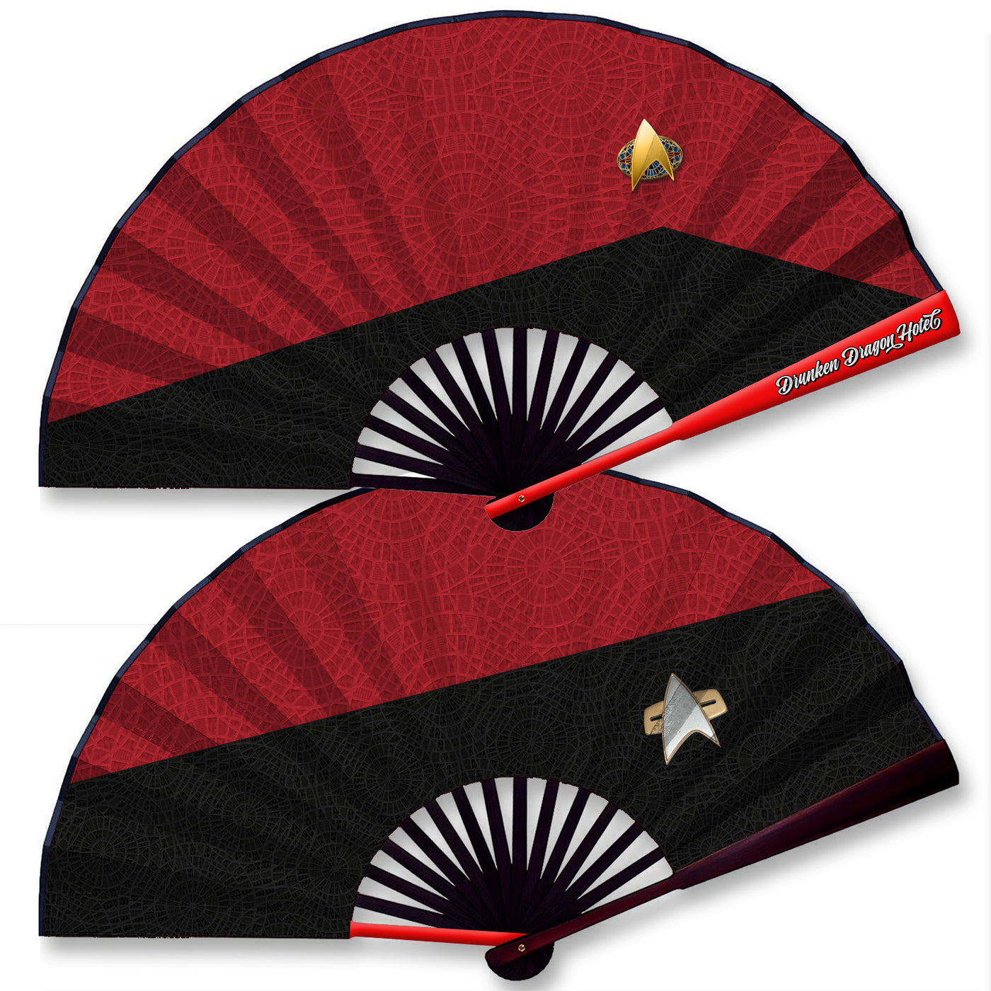 DDH Star Trek Carpet Hand Fan Red
