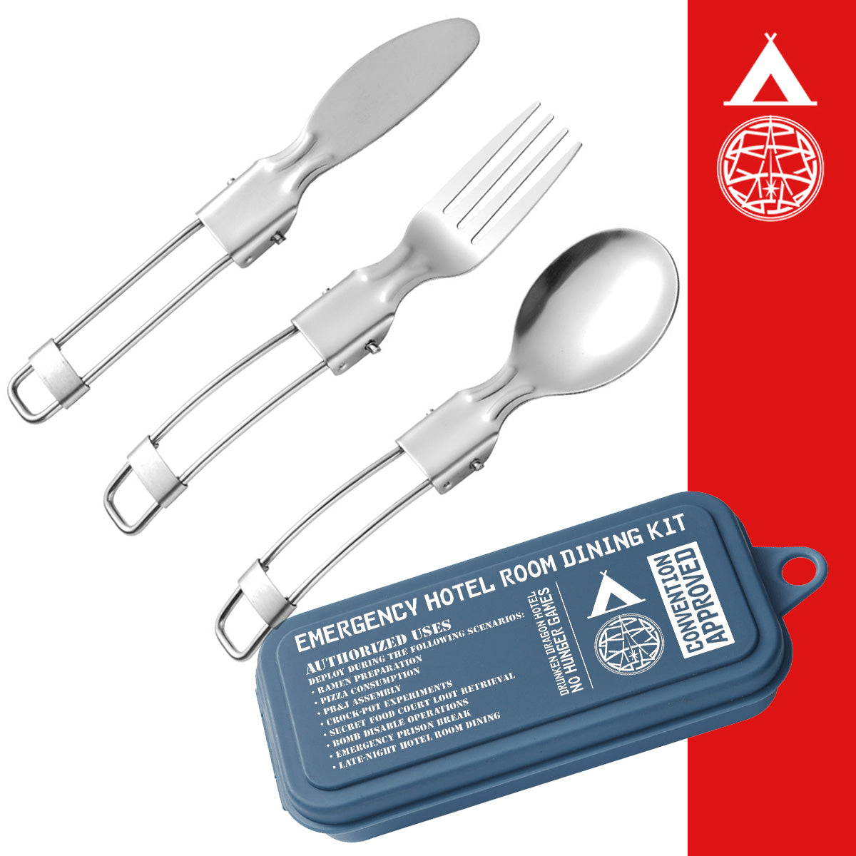 Emergency Foldable Hotel Room Dining kit
