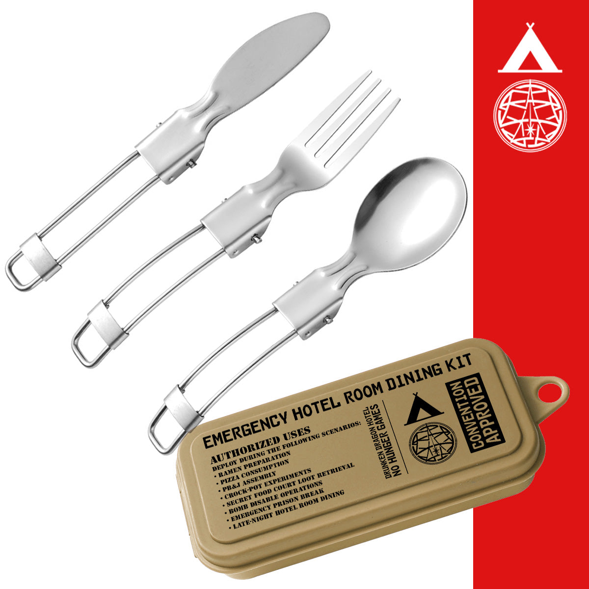 Emergency Foldable Hotel Room Dining kit