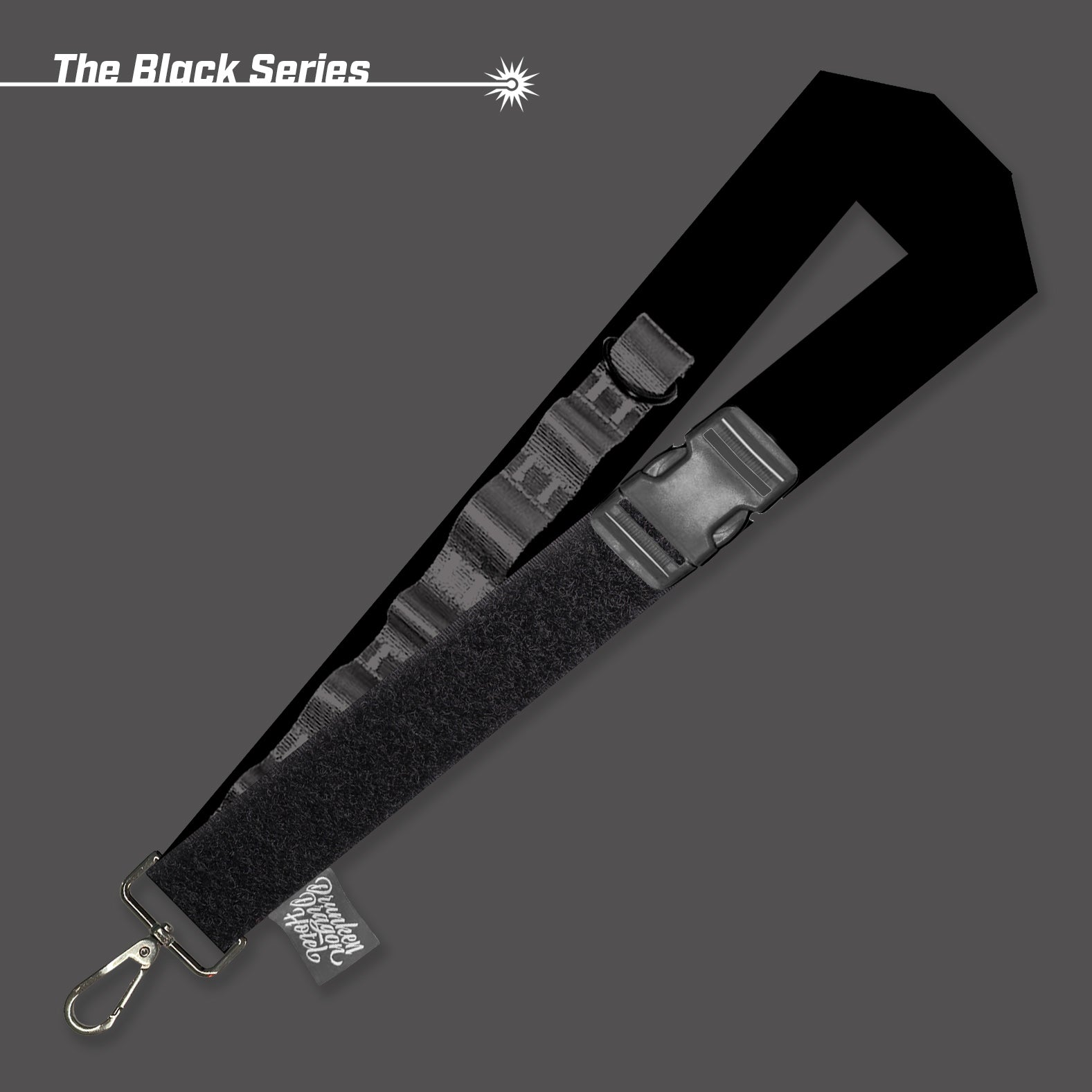 DDH Black Deluxe Slap-on Merit Badge Lanyard with Velcro
