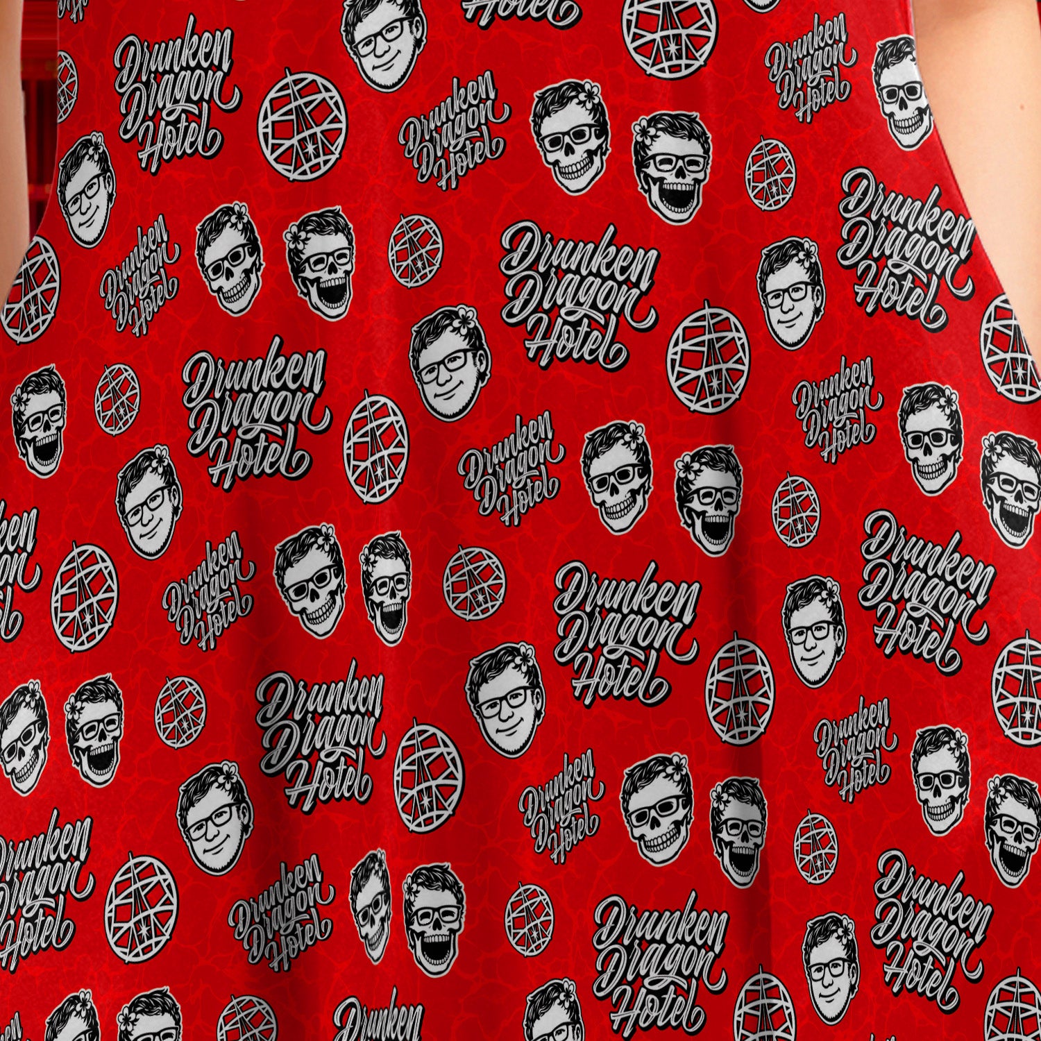 DDH Logo Sleeveless Dress w. Pockets RED (ETA 3 weeks)