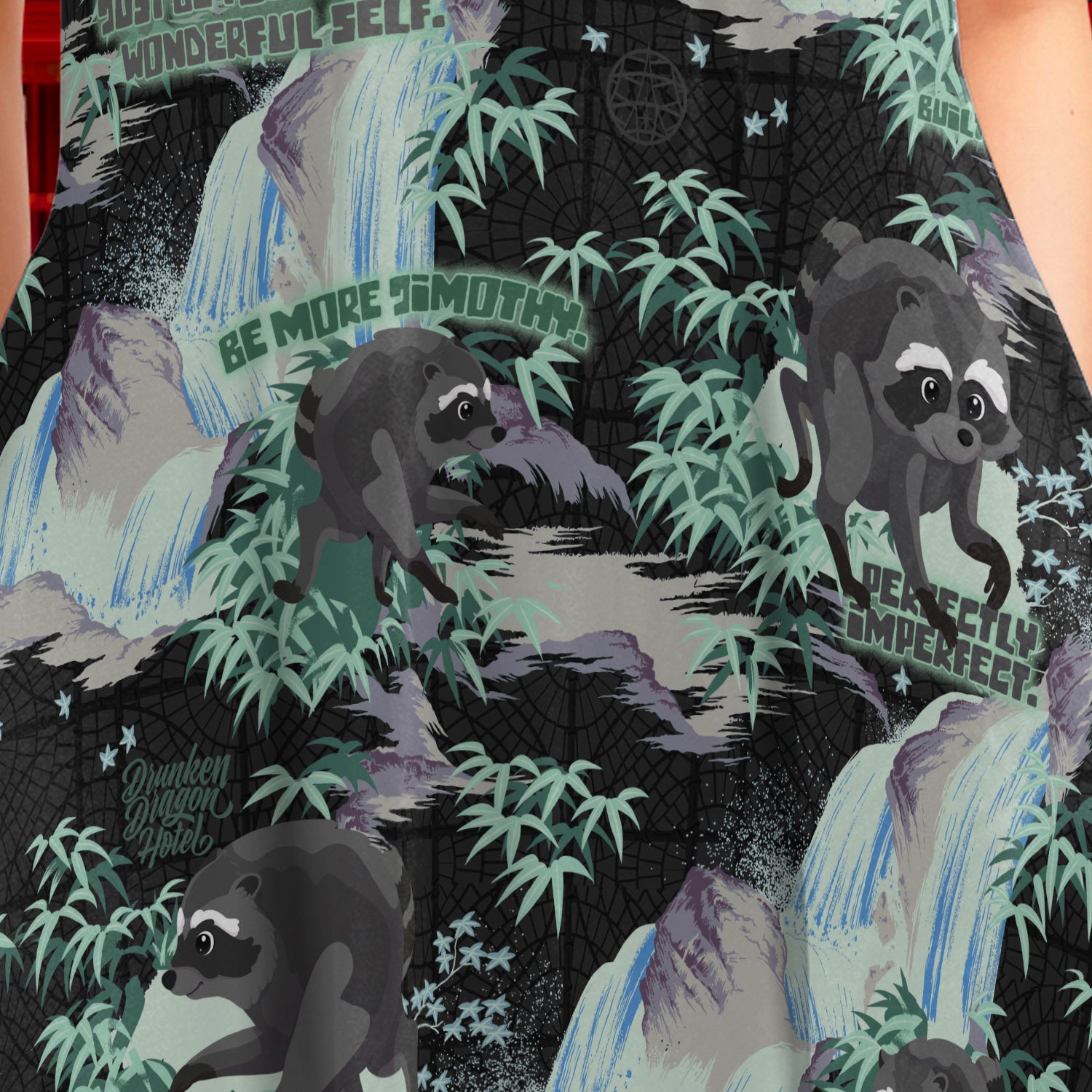 DDH Jimothy Raccoon Sleeveless Dress w. Pockets Black (ETA 3 weeks)