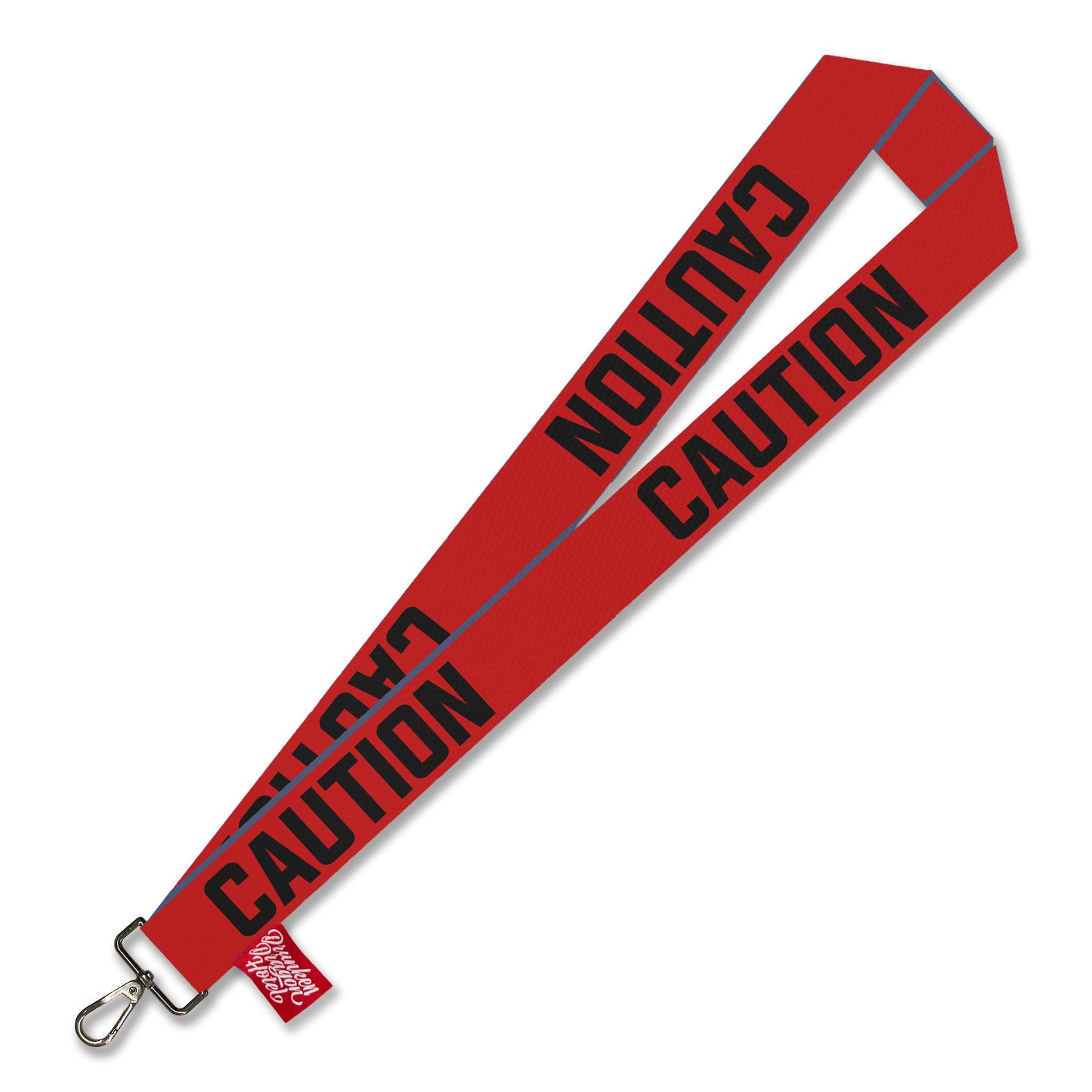 Caution Red Lanyard 1.3"