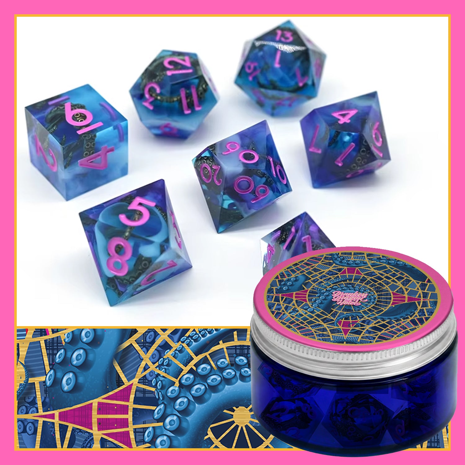 Fresh Cthulhu in Jar 7PCS Set Dice DND