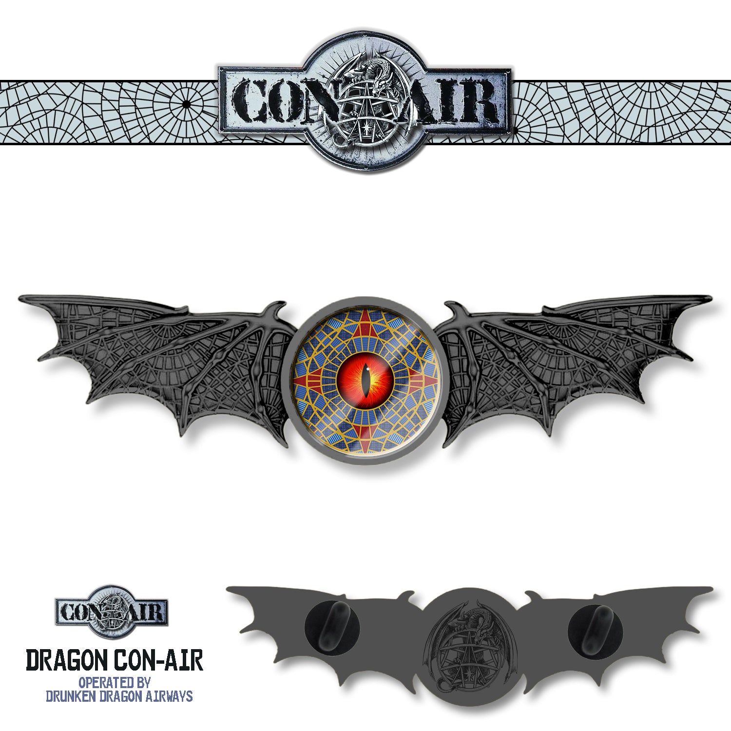 DDH Con-Air "Pilot Dragon Wing" Pin DnD Dragon Eye