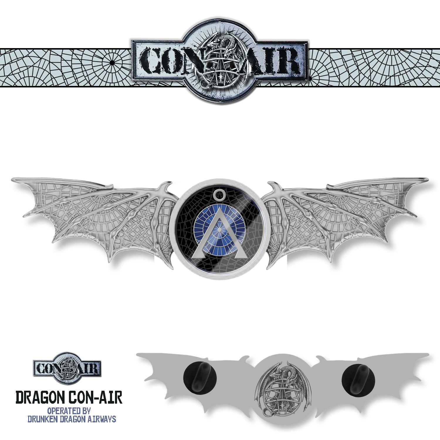 DDH Con-Air "Pilot Dragon Wing" Pin Star Gate Earth