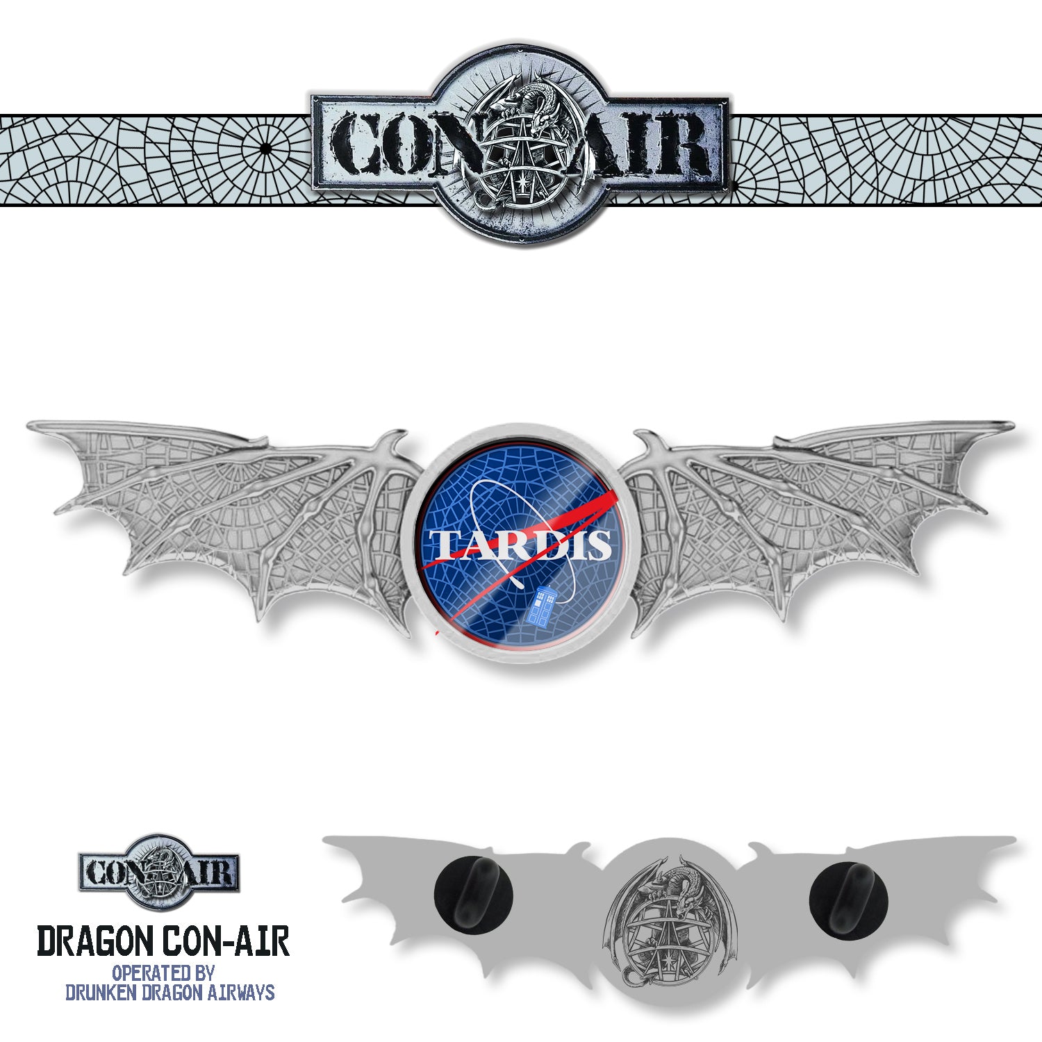 DDH Con-Air "Pilot Dragon Wing" Pin Tardis