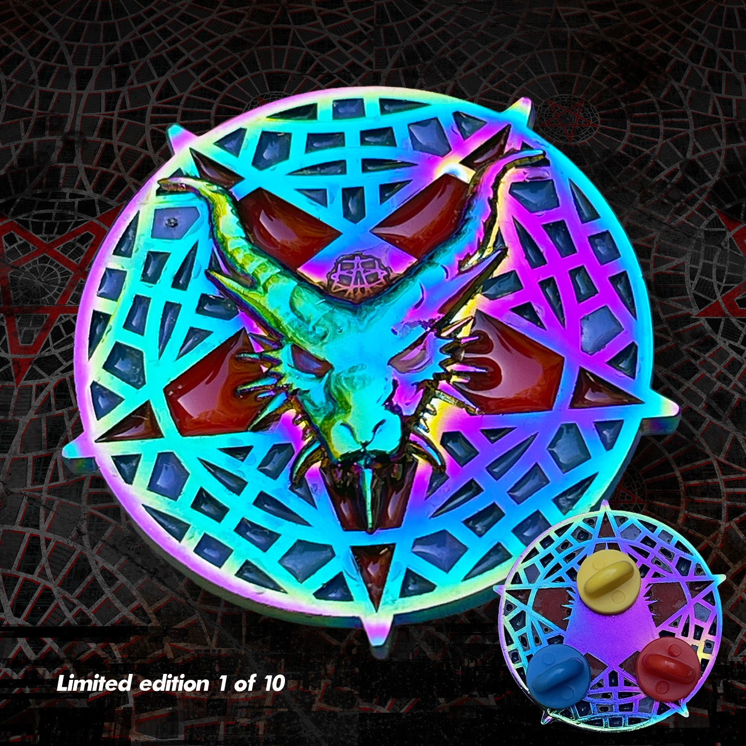 Rainbow Dragon’s head Stained glass Limited Edition 1 of 10