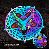 Rainbow Dragon’s head Stained glass Limited Edition 1 of 10