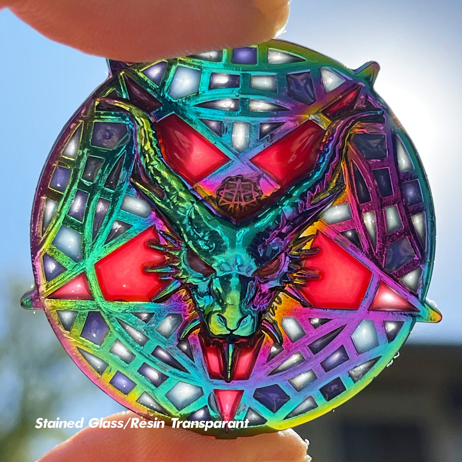 Rainbow Dragon’s head Stained glass Limited Edition 1 of 10
