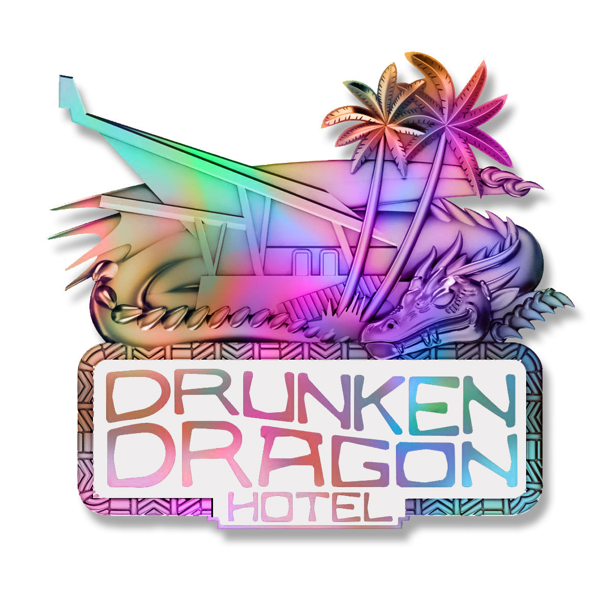 Limited Edition of 30 Drunken Dragon Hotel Tiki Logo Pin