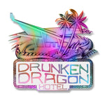 Limited Edition of 30 Drunken Dragon Hotel Tiki Logo Pin