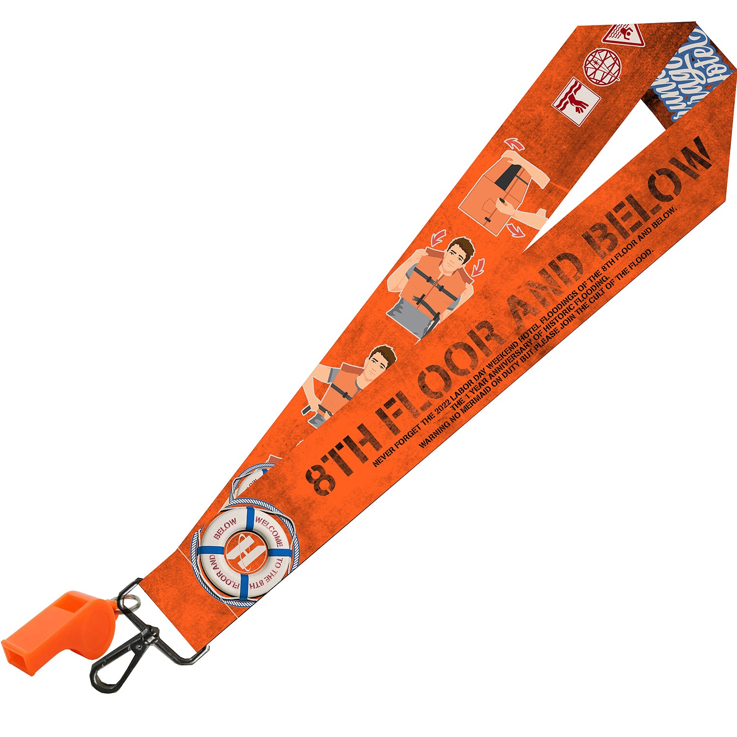 8th Floor + Whistle Lanyard 2" Mega Wide!