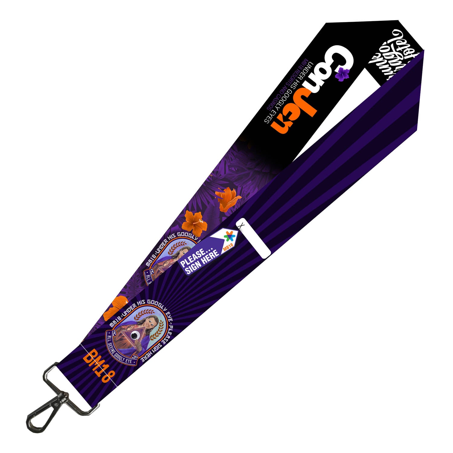 Con Jon MB18 Lanyard 2" Mega Wide!