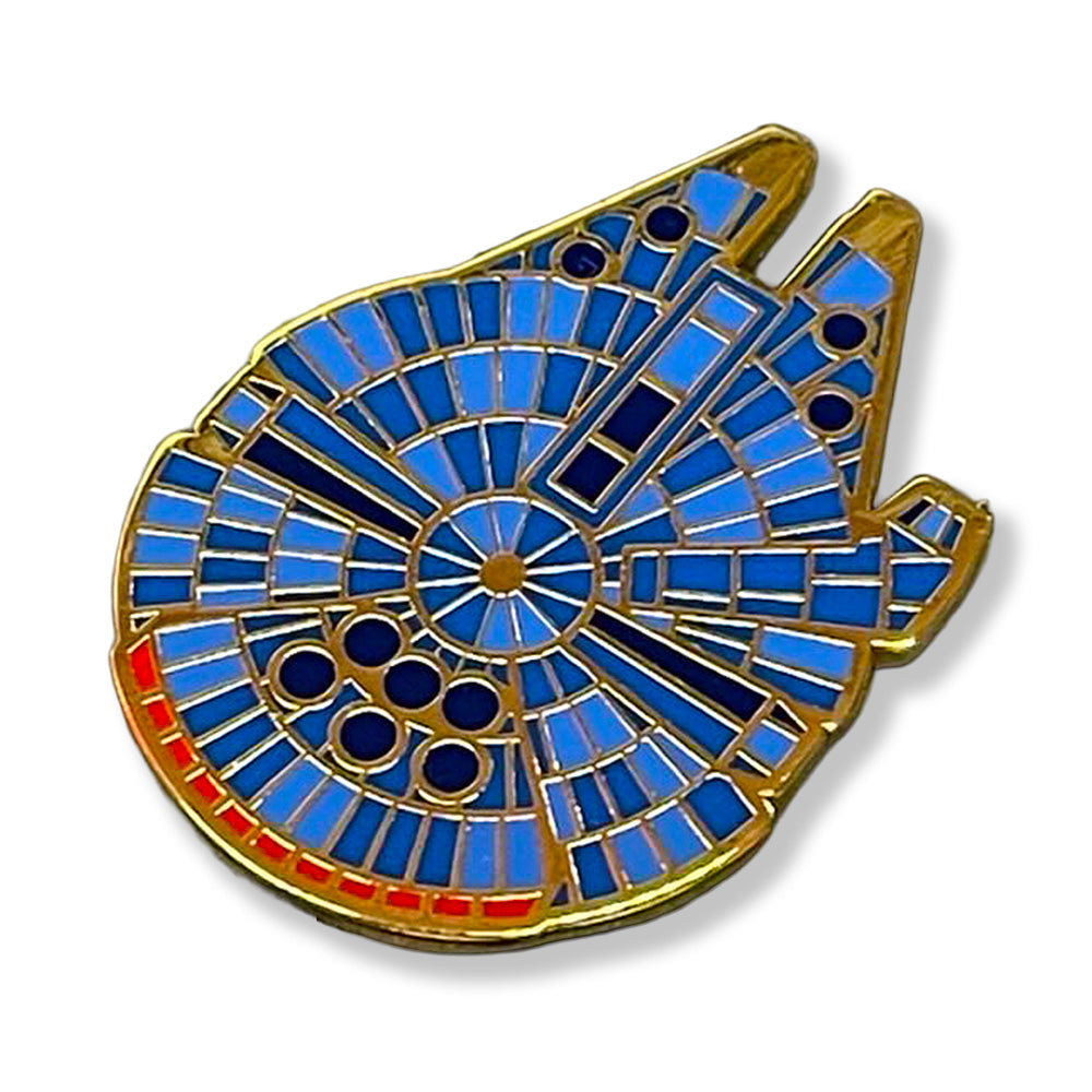 Carpet Millennium Falcon 1.3" Enamel Pin Gold