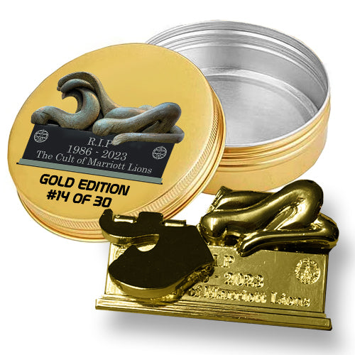 1 of 30 GOLD EDITION Marriott Lion 2023 Pin 1.8"