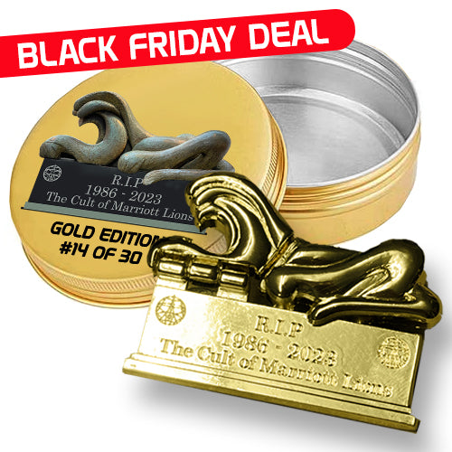 1 of 30 GOLD EDITION Marriott Lion 2023 Pin 1.8"