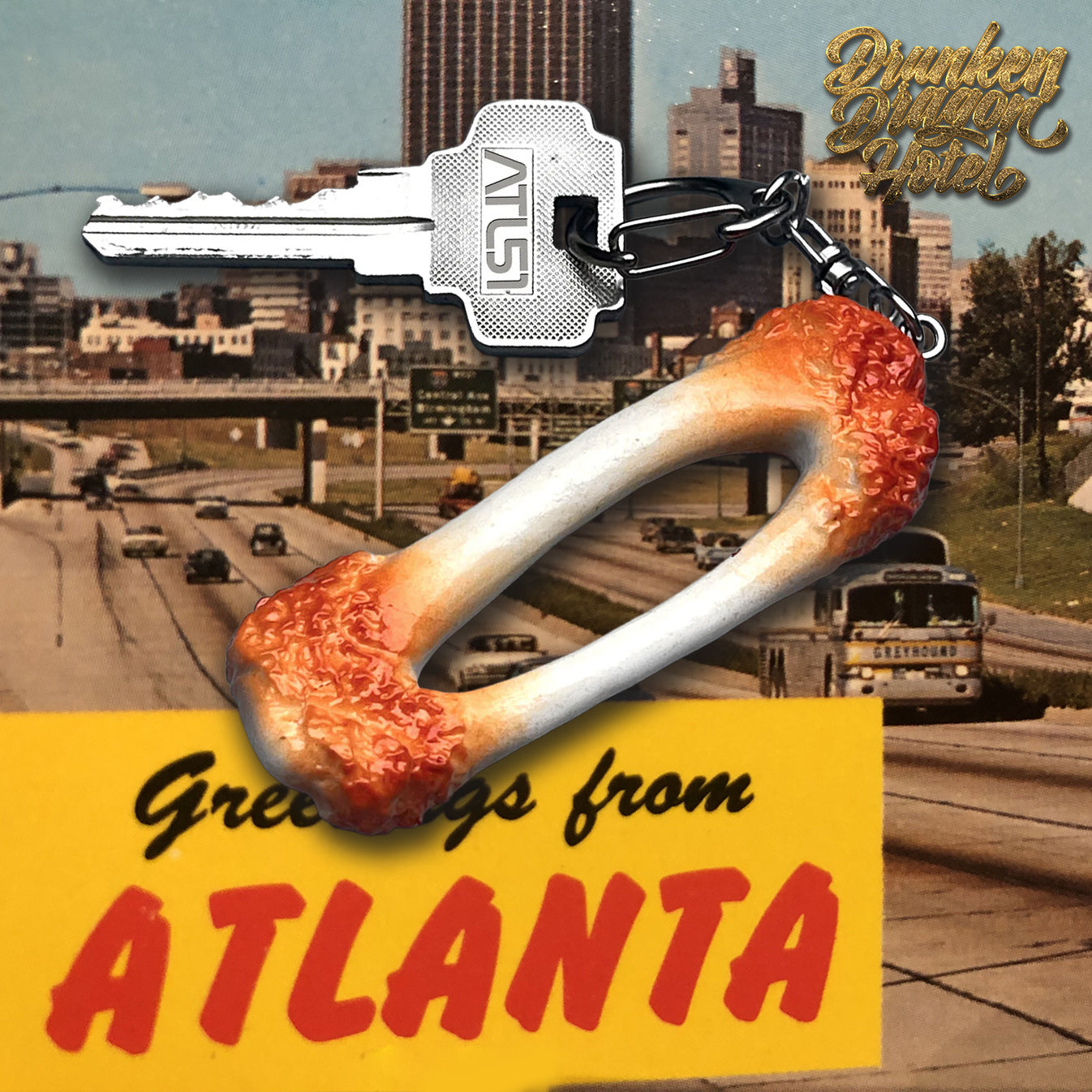 The Original Atlanta Wing Bones keychain