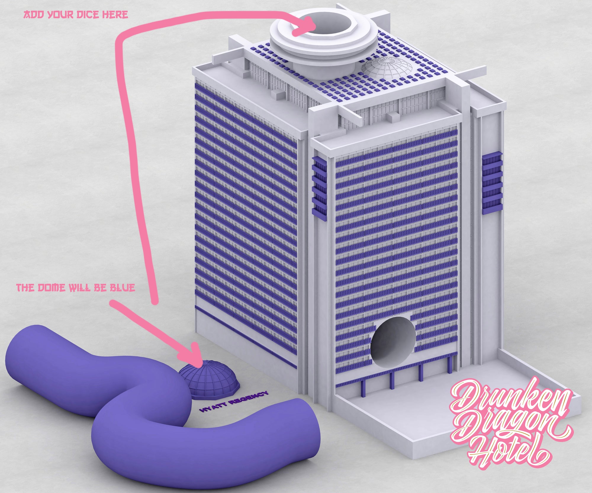 Large 10inch Hyatt x DDH Dice tower DnD (pre-Order)