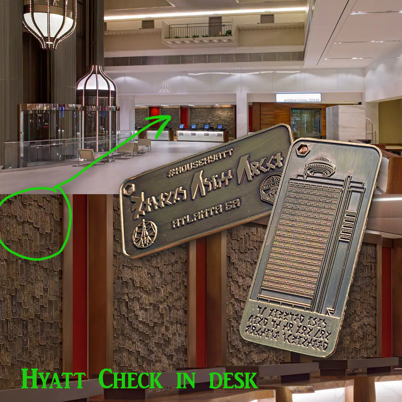 Hyatt Lobby Keychain/Coin