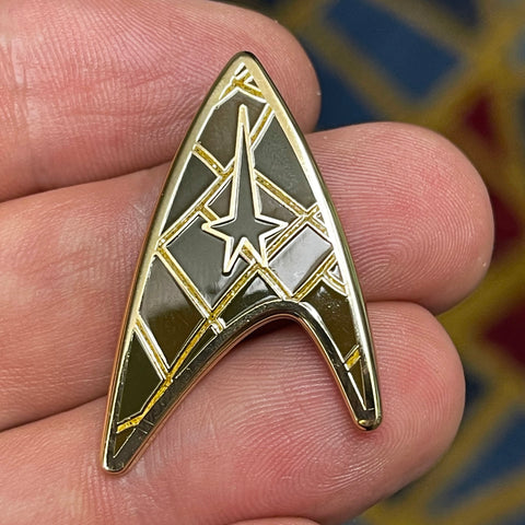 DCON Exclusive color way Star Trek Carpet Command Enamel Pin