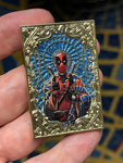 DeadPool Carpet/Marvel Jesus Enamel Pin Gold/Glitter/Print 2.3"