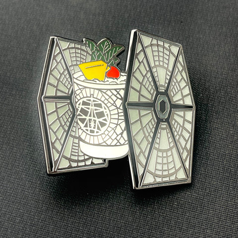 Star Wars Mai Tai Fighter Gray Black Pin Glow in Dark