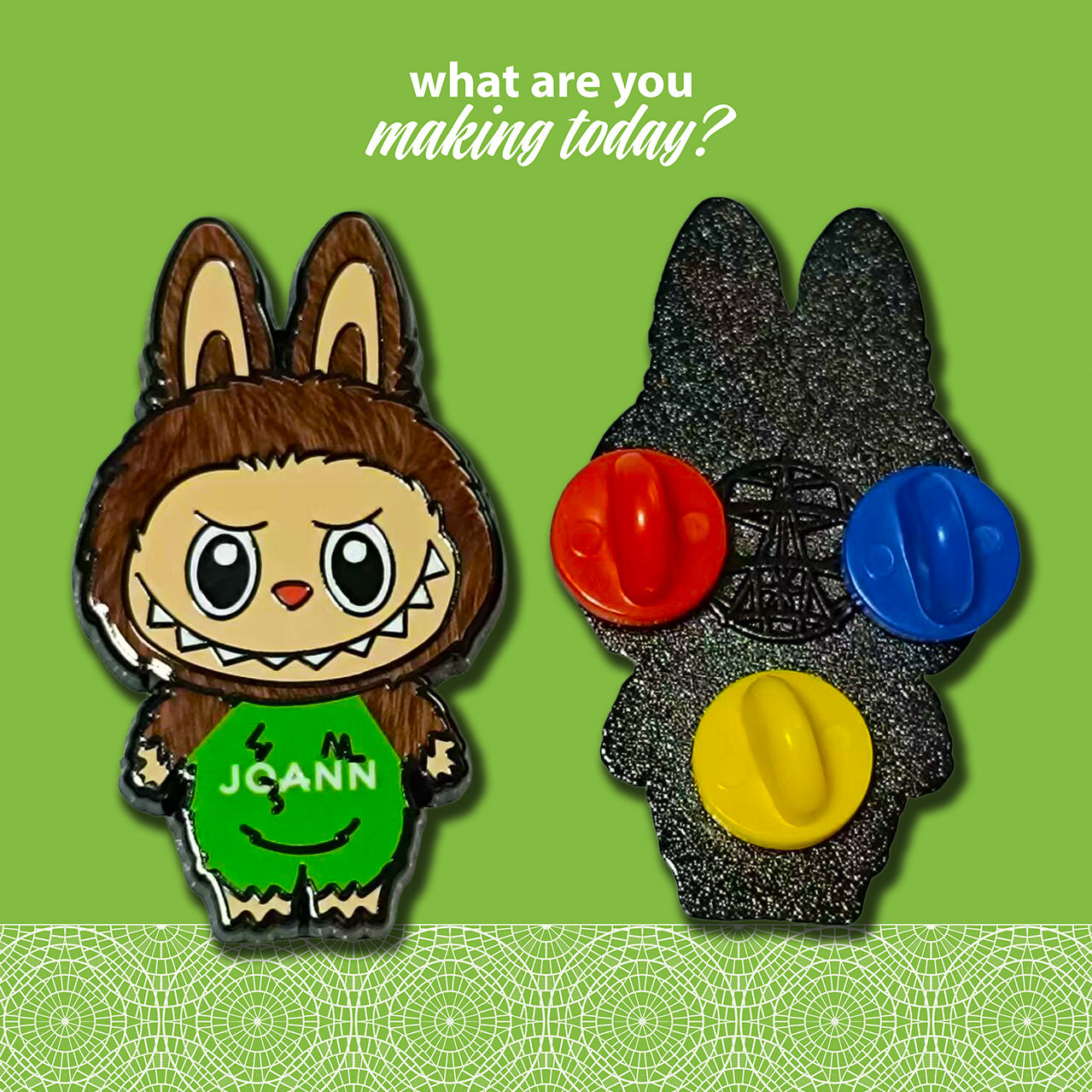 La-Joann Monster Enamel Pin 1.5"