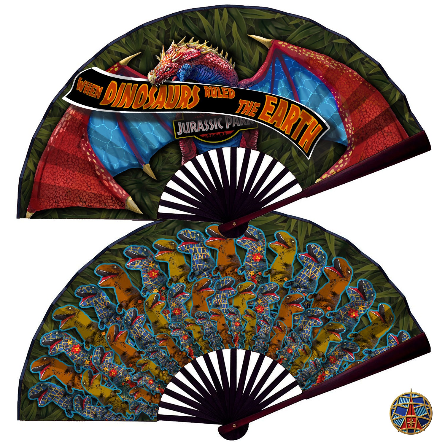 Jurassic Carpet Trex & Dragon Fan