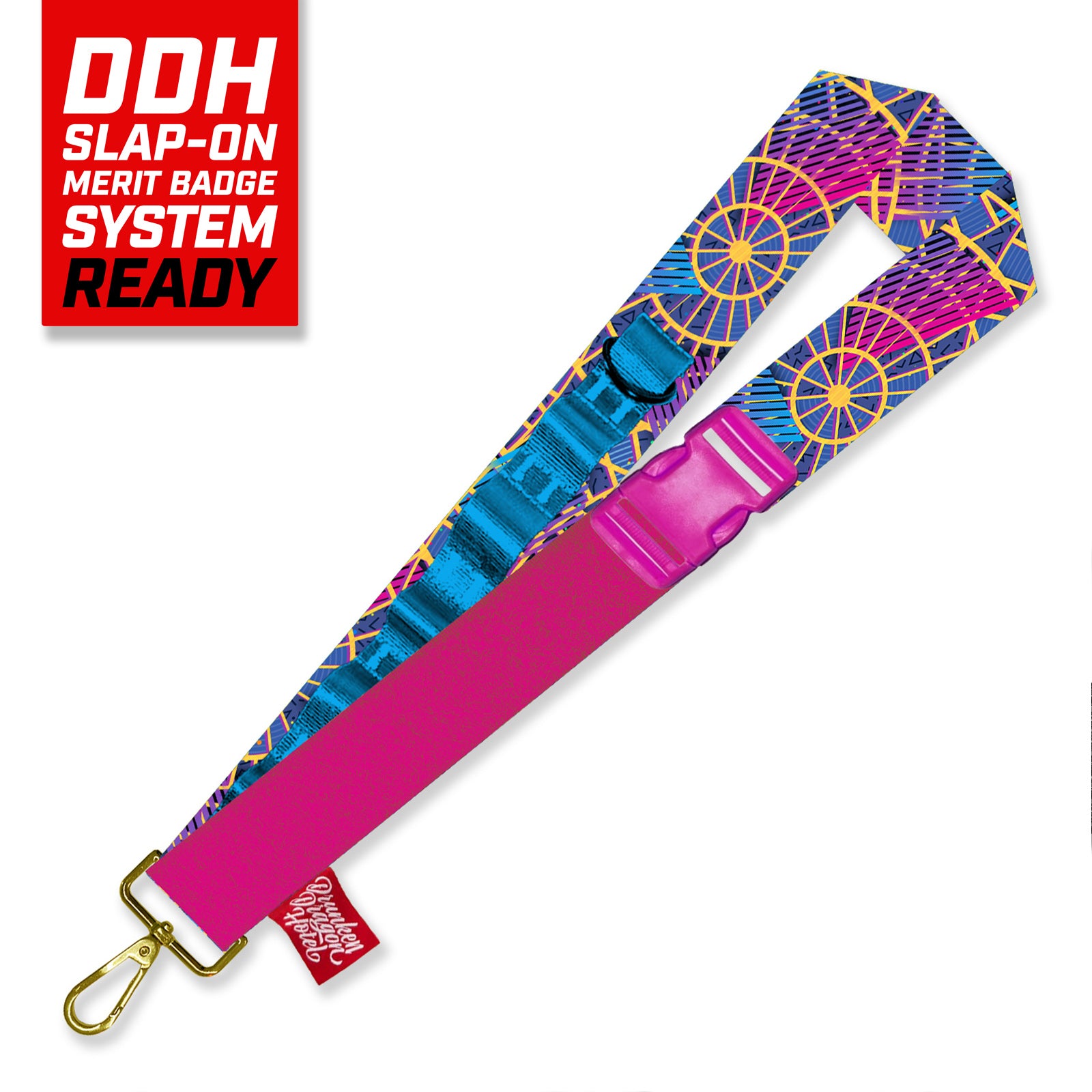 DDH Deluxe 80s Carpet Slap-on Merit Badge Lanyard with Velcro