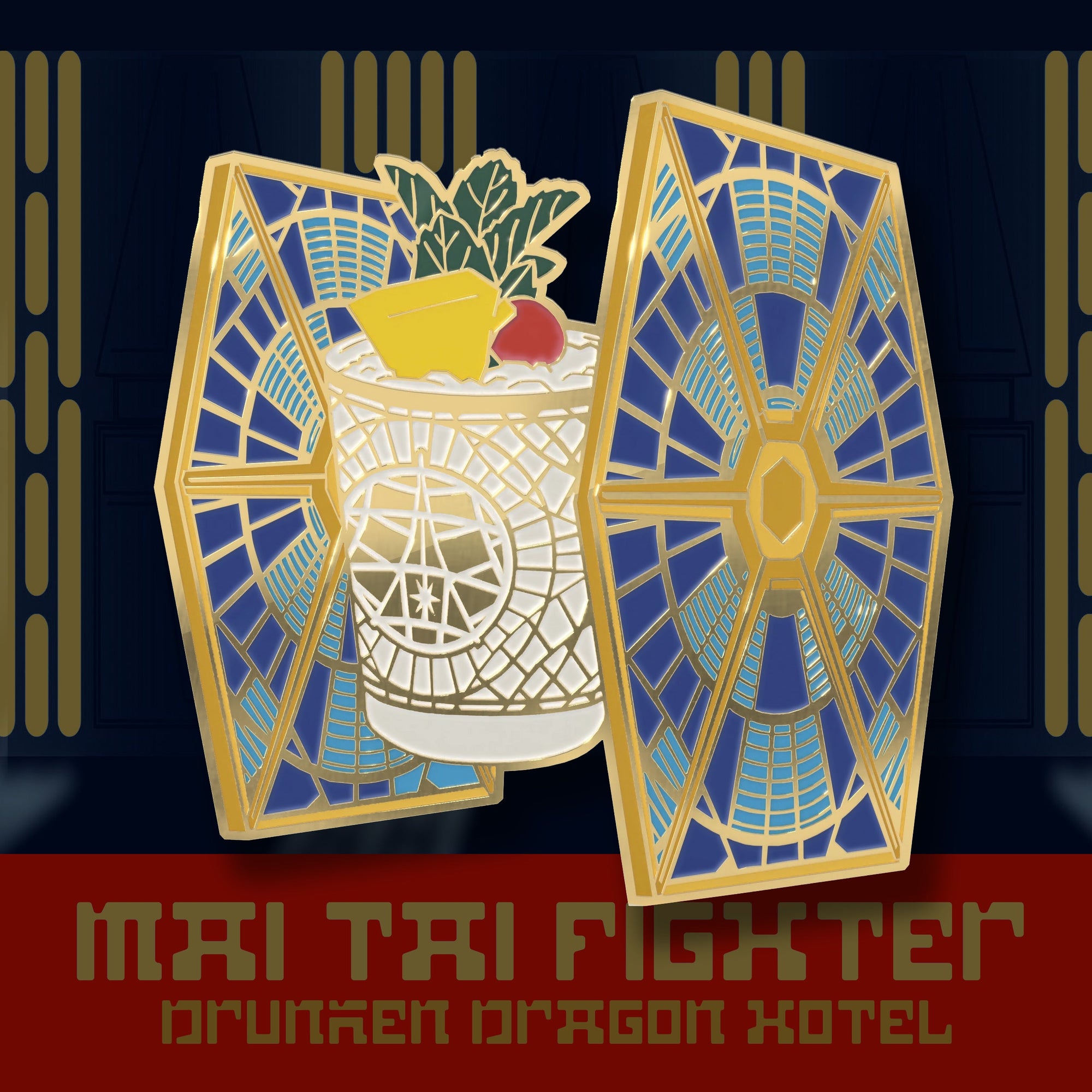 Star Wars Gold Carpet Mai Tai Fighter Pin
