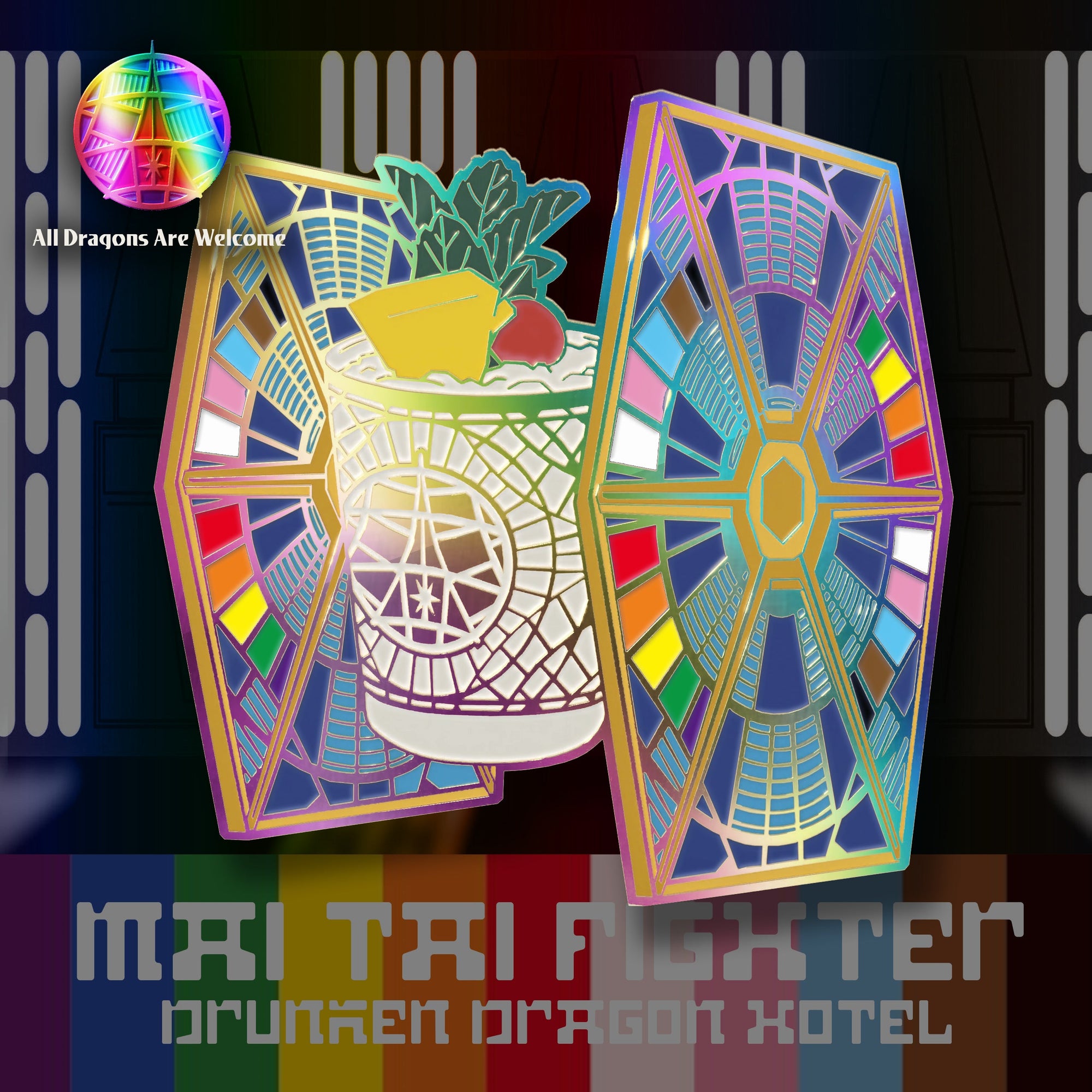 Star Wars Rainbow Carpet Mai Tai Fighter Pin