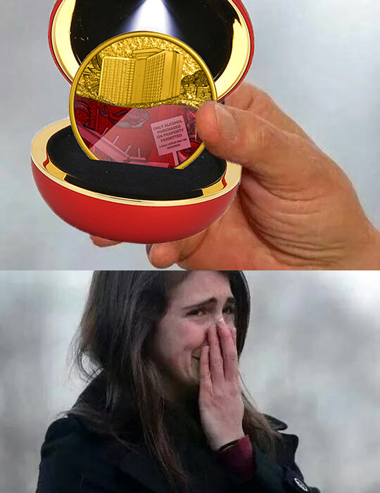 LED Boxed Edition only 30 - 8th floor Flooding Coin Red/Gold