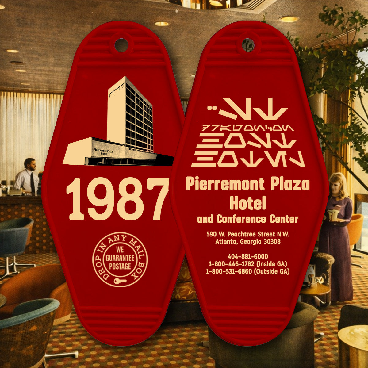 1987 Pierremont Plaza Hotel Keychain