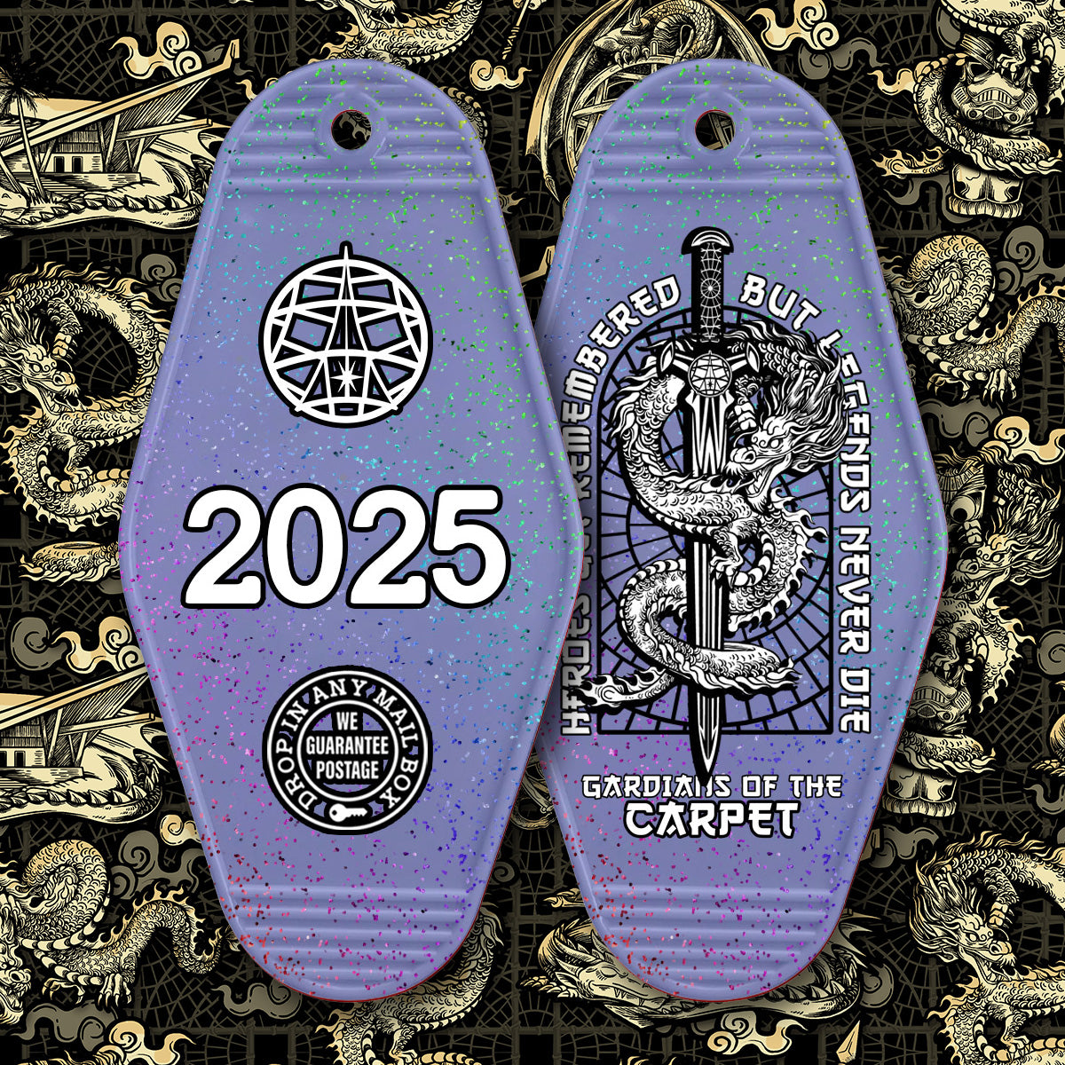 1x Hotel Keychain Guardians Carpet 2025 (glitter)
