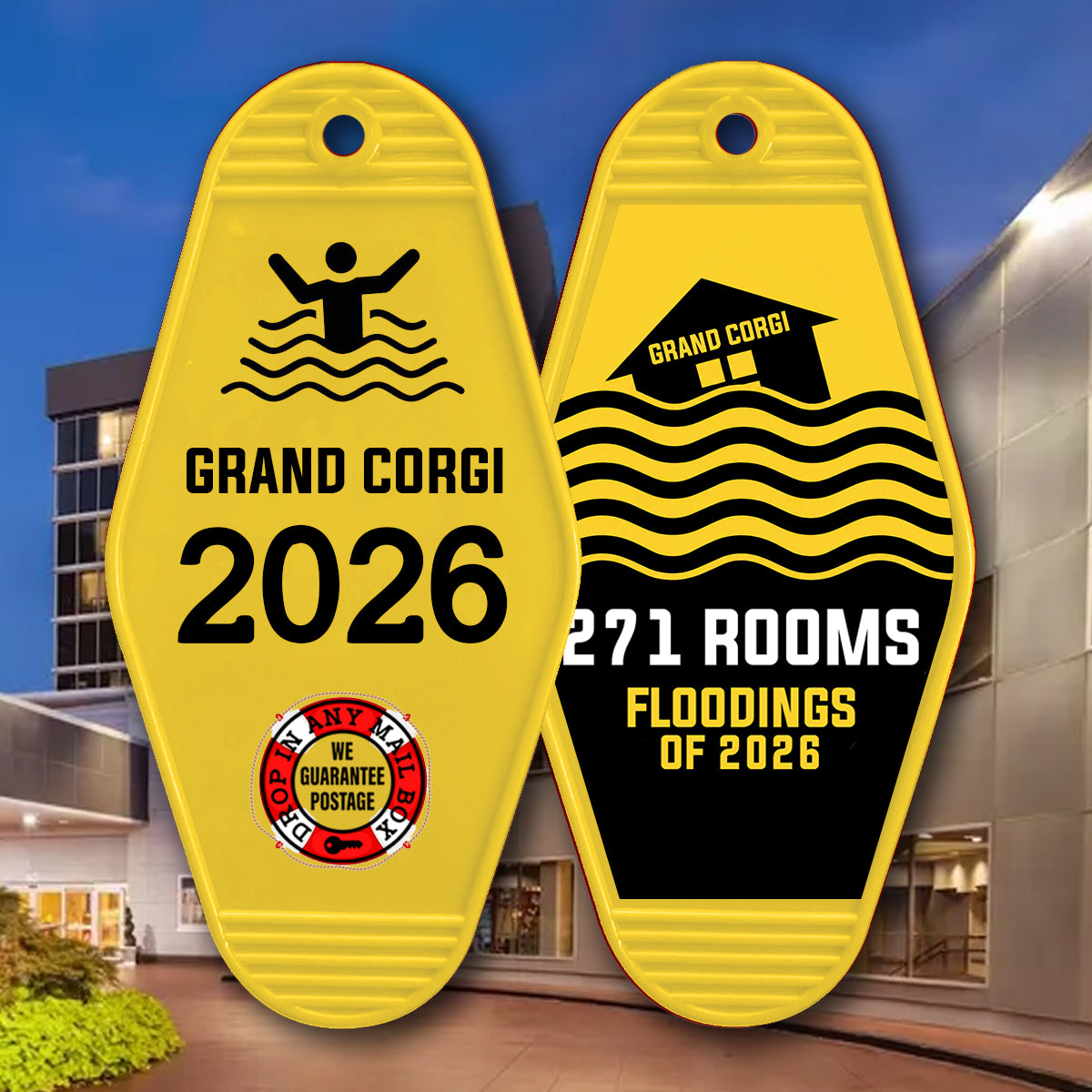 Grand Corgi 271 Rooms Floodings of 2026 Keychain