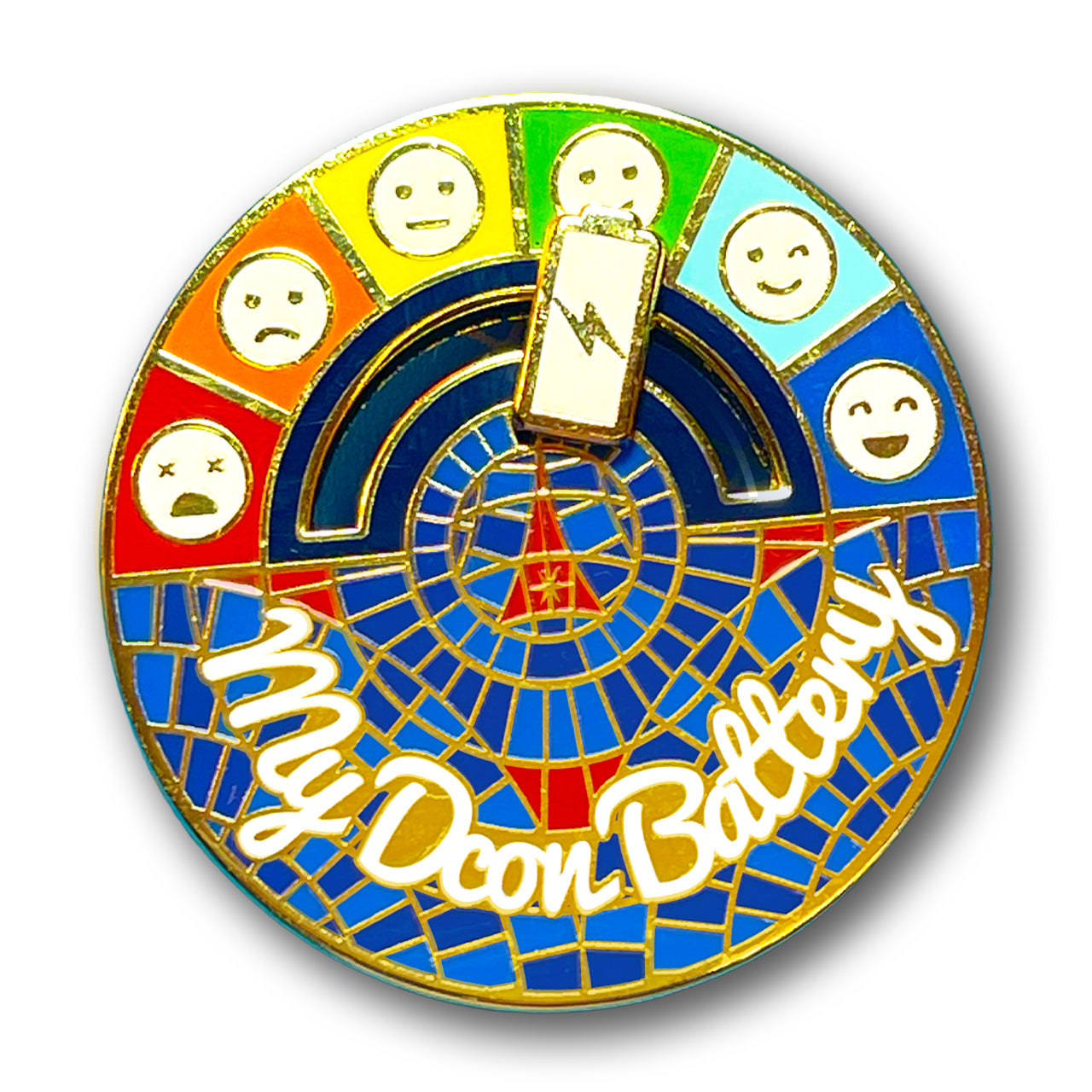 My Dcon Battery Energy Mood Slider Pin 1.5"