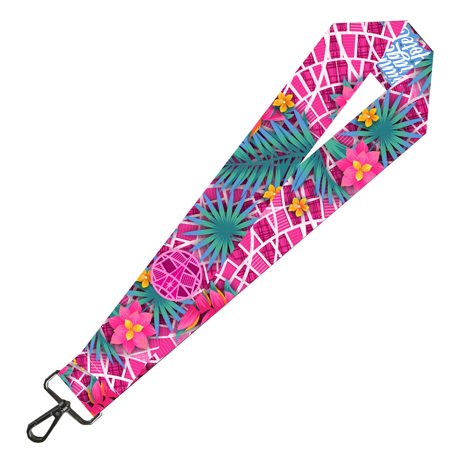 Pink Tiki Carpet Lanyard 2" Mega Wide!