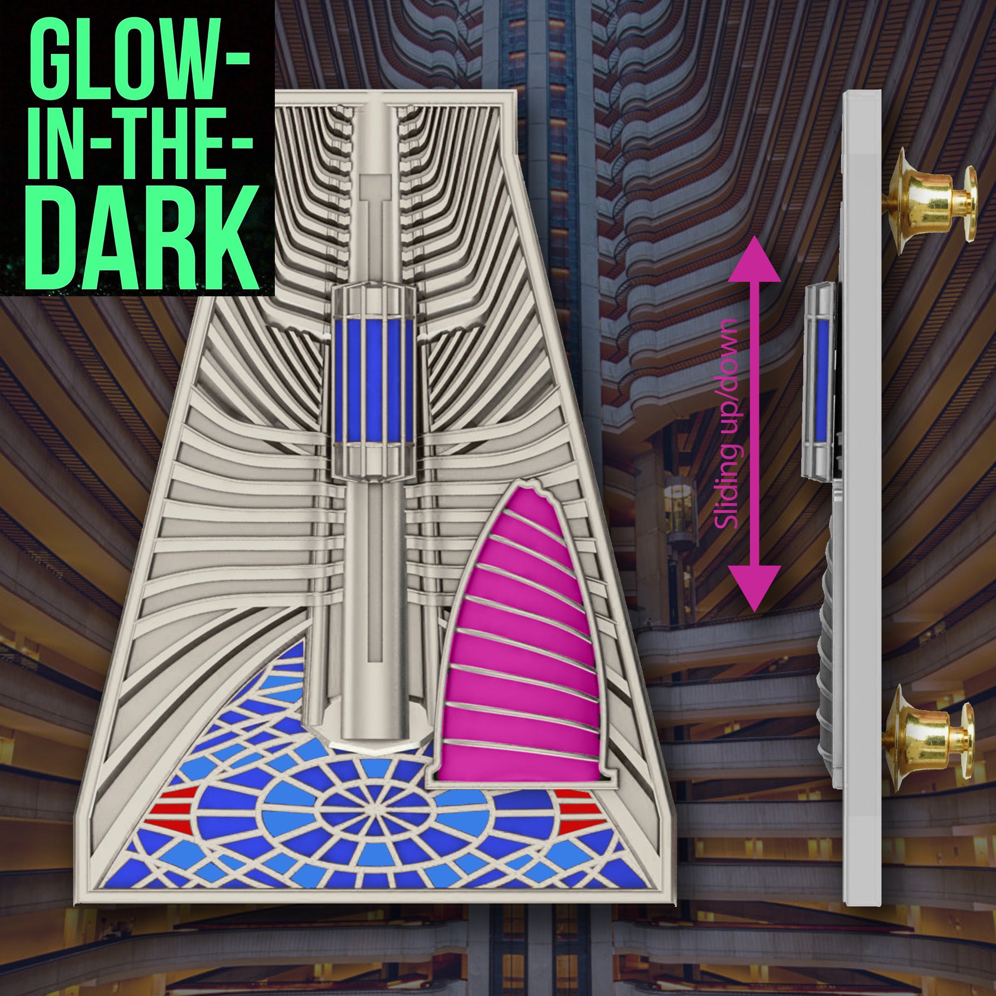 Silver Elevator Pin & Marriott Carpet & Pulse Bar